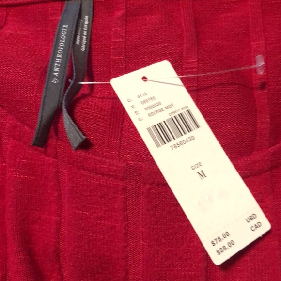 NWT Anthropologie Ribbed Side Slit Tunic - M - Picture 7 of 11